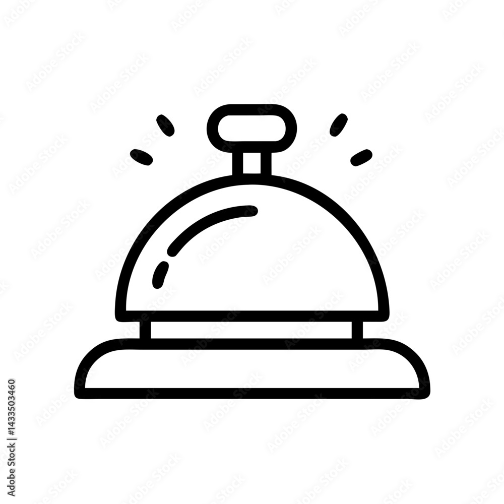 Fototapeta premium Reception Bell Service Icon Design