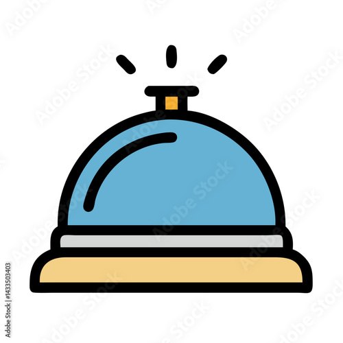 Reception Bell Service Icon Design