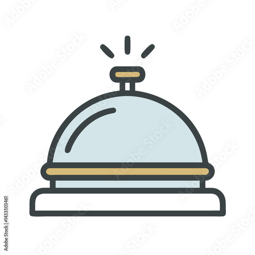 Reception Bell Service Icon Design