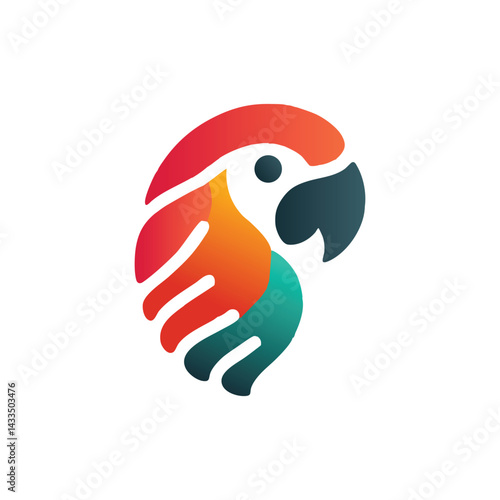 parrot logo vector illustration