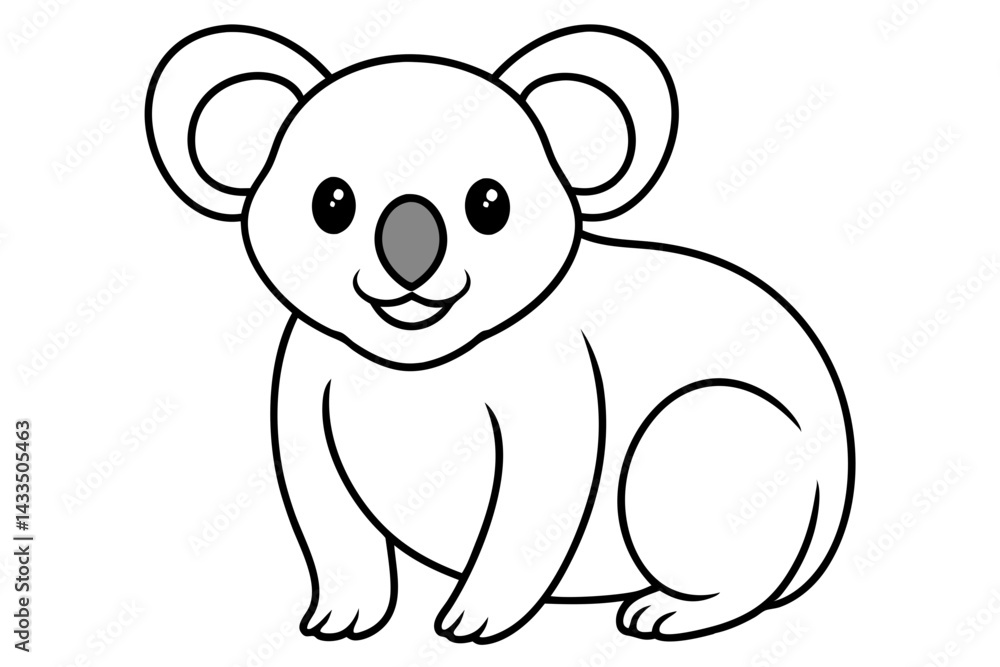 Simple Koala Vector Sketch Simple Koala Vector Sketch