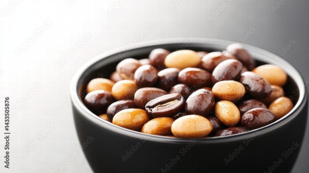 A bowl filled with an assortment of nuts including cashews, almonds, and walnuts on a wooden table A bowl filled with an assortment of nuts including cashews, almonds, and walnuts on a wooden table