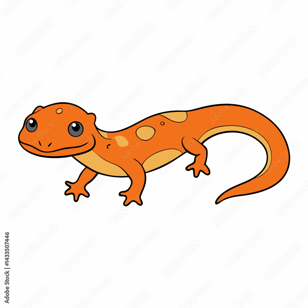 Fototapeta premium vector illustration of cartoon lizard