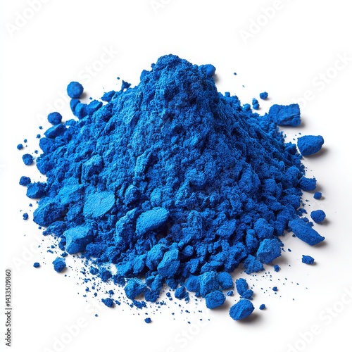 Wallpaper Mural Pile of blue powdered pigment on white background Torontodigital.ca