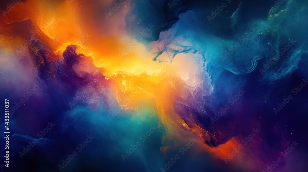Fototapeta premium Dark Ink Cloud Expanding in Water