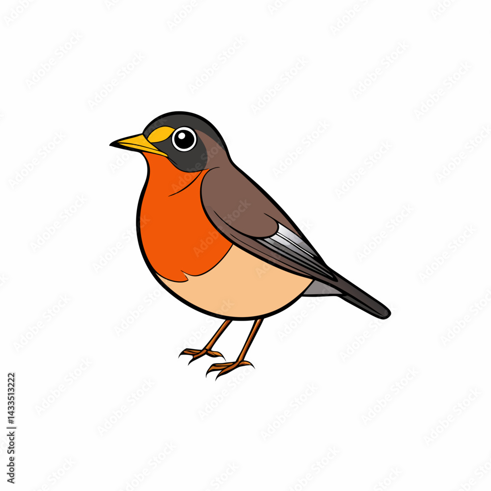 Fototapeta premium robin on a branch