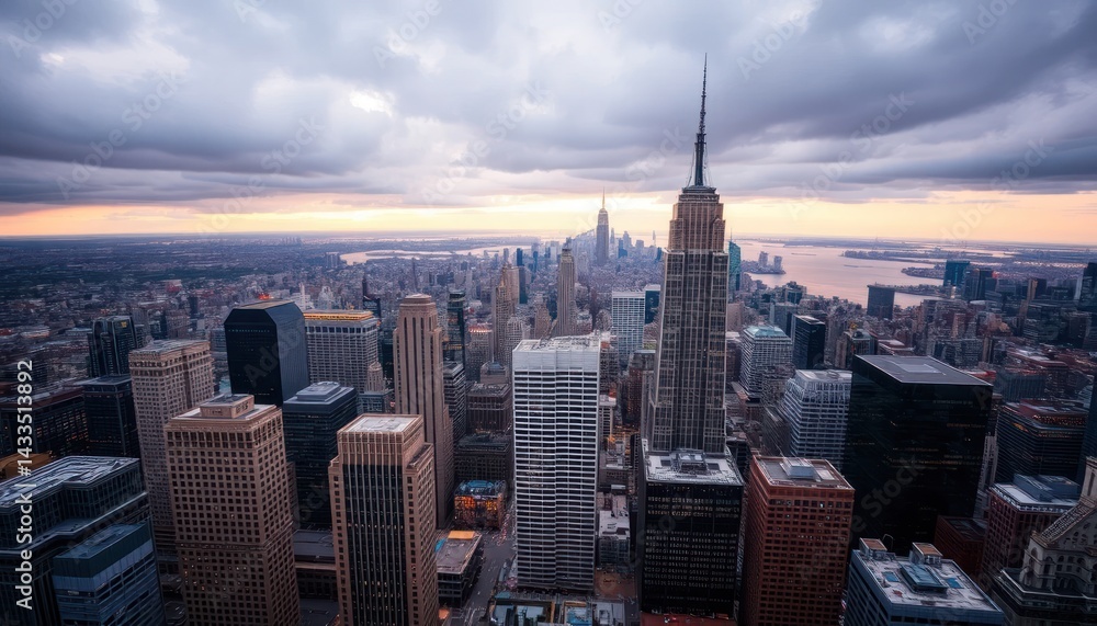 Fototapeta premium City skyline at sunset