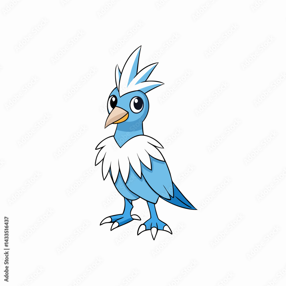 Fototapeta premium blue bird cartoon