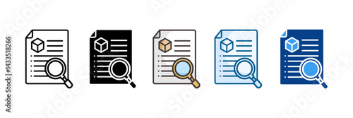 Product Details Icon Set Multiple Style Collection