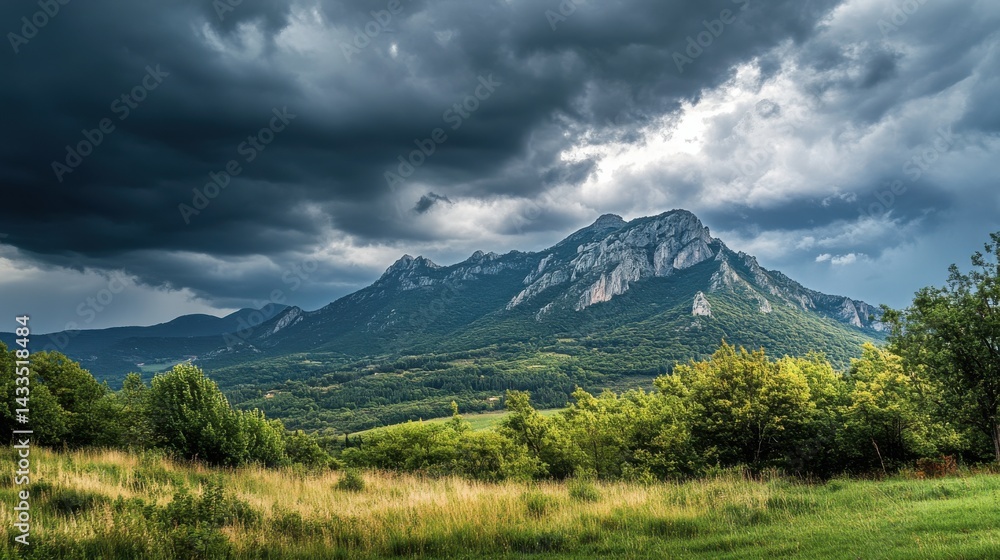 Dark Storm Clouds Rolling Over Mountain Peaks Dark Storm Clouds Rolling Over Mountain Peaks
