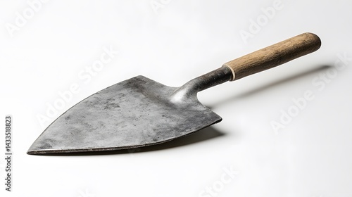 Obraz na płótnie Worn Trowel with White Background. w salonie