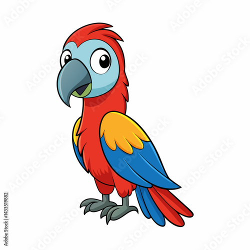 parrot on a white background