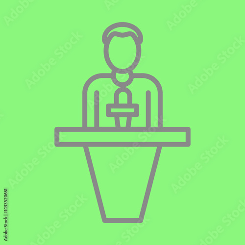 News Anchor Icon Design
