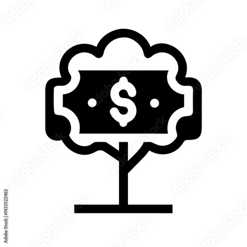 Tree with Dollar Icon Design