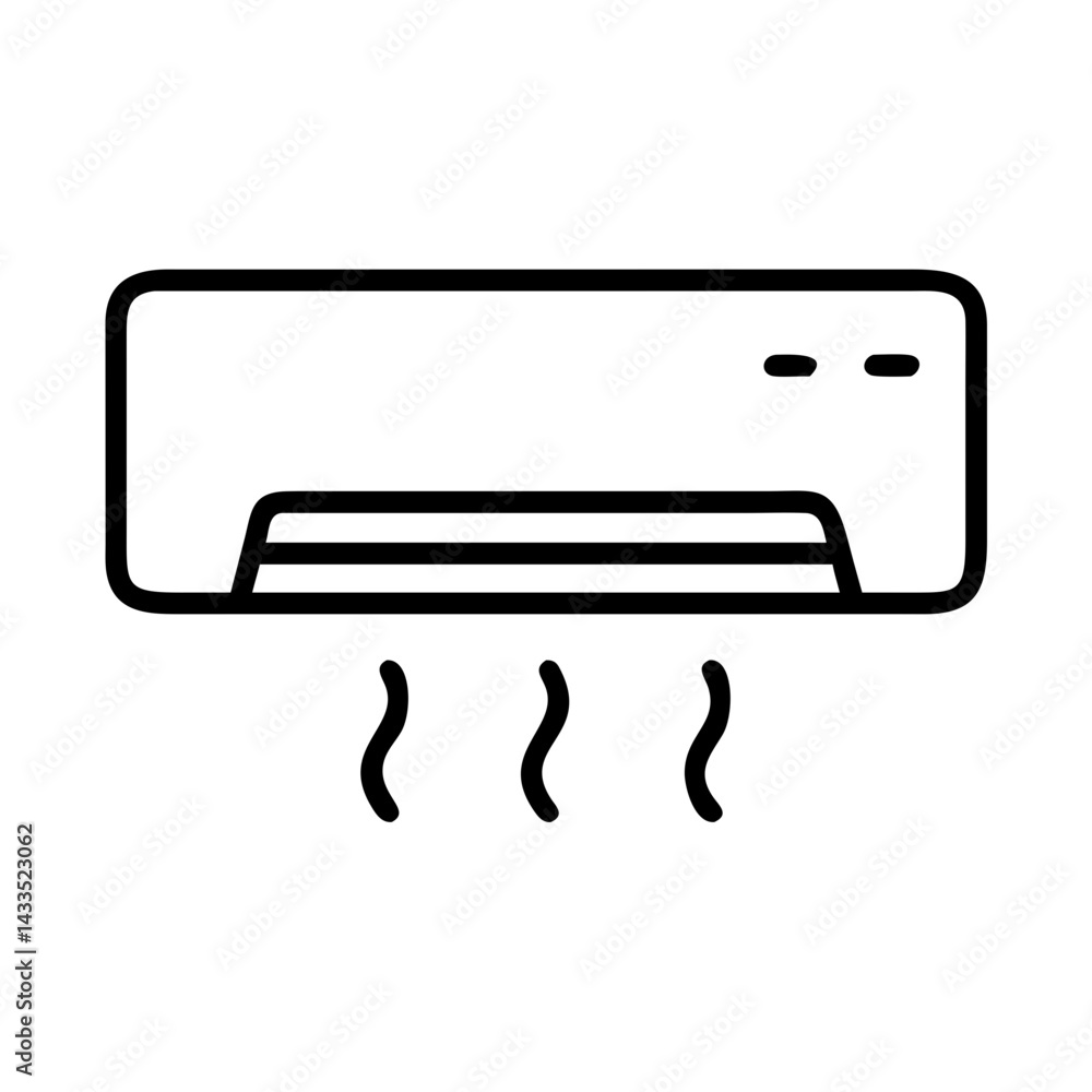Wall Mounted AC Unit Icon Design Wall Mounted AC Unit Icon Design