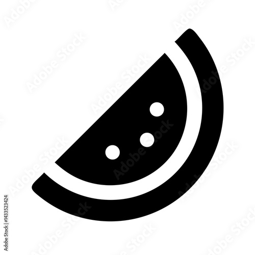 Watermelon Slice Summer Fruit Icon Design