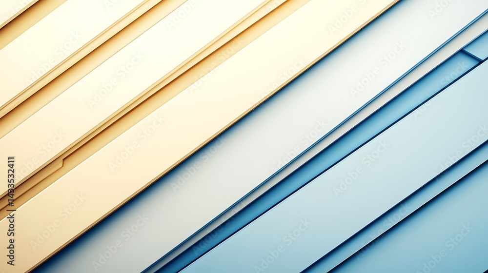 Fototapeta premium Abstract Gold Blue Lines Background.