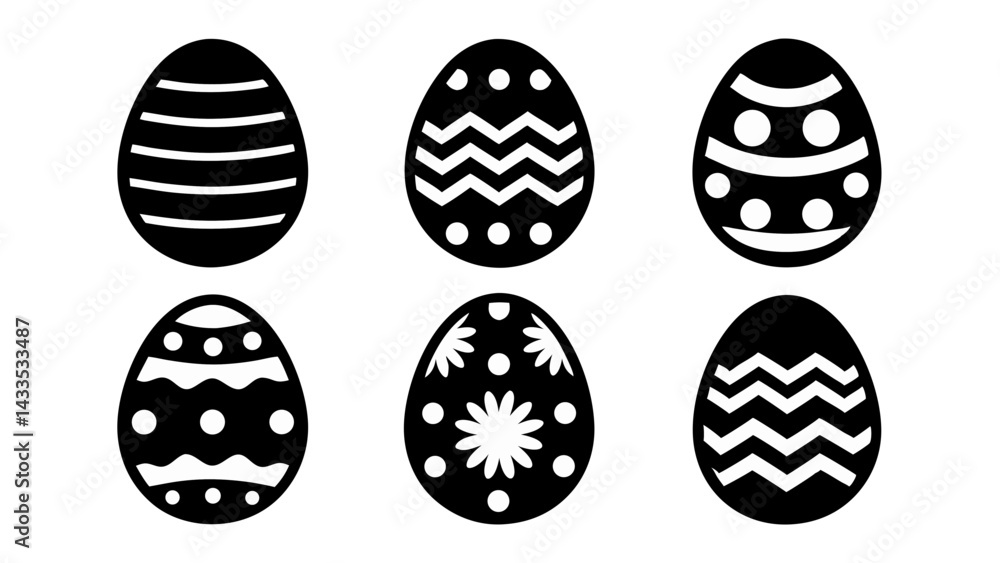 set of egg silhouette vector on tranparent background set of egg silhouette vector on tranparent background