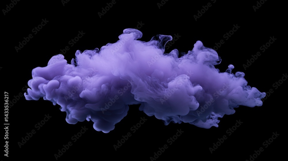 Fototapeta premium Dark ink cloud dissolving in water.