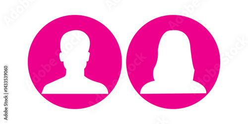 Men and women avatars set. Male and female silhouettes abstract people. User profiles badges. Unknown or anonymous persons. Vector illustration