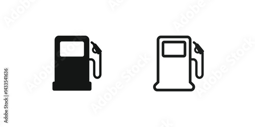 Gas flat icon, vehicle fuel oil pump icon in line shape, fuel pump simple icon, fuel pump nozzle symbol vector illustration on white background.