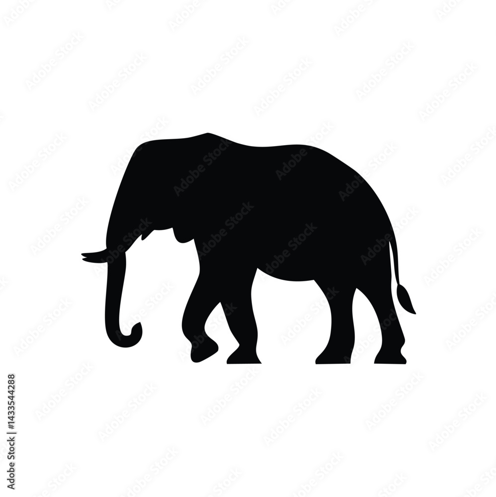 Fototapeta premium elephant silhouette vector