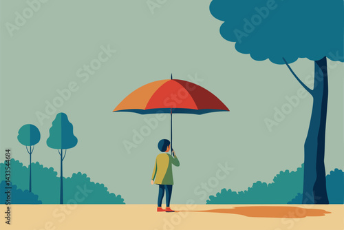man under umbrella