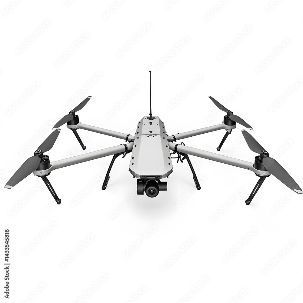 White Drone Aerial Photography Studio Shot.