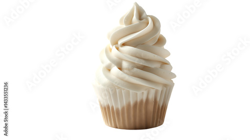 Creamy cupcakes with whipped frosting, sweet bakery dessert food photography