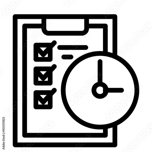 This is a Clipboard icon from the Organization icon collection with Outline style