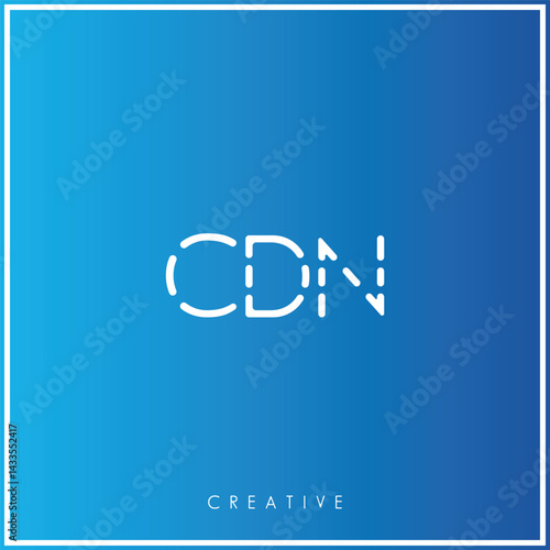 CDN Creative Minimal monogram and logo. Elegant leaves. Modern design. Premium Vector latter logo design. Creative Logo. Vector Illustration logo. letters Logo. Brand Identity Logo. Company Logo.