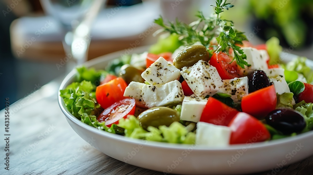 Vibrant Homemade Greek Salad Featuring Tomatoes, Cucumbers, Red Onions, and Feta Cheese Vibrant Homemade Greek Salad Featuring Tomatoes, Cucumbers, Red Onions, and Feta Cheese