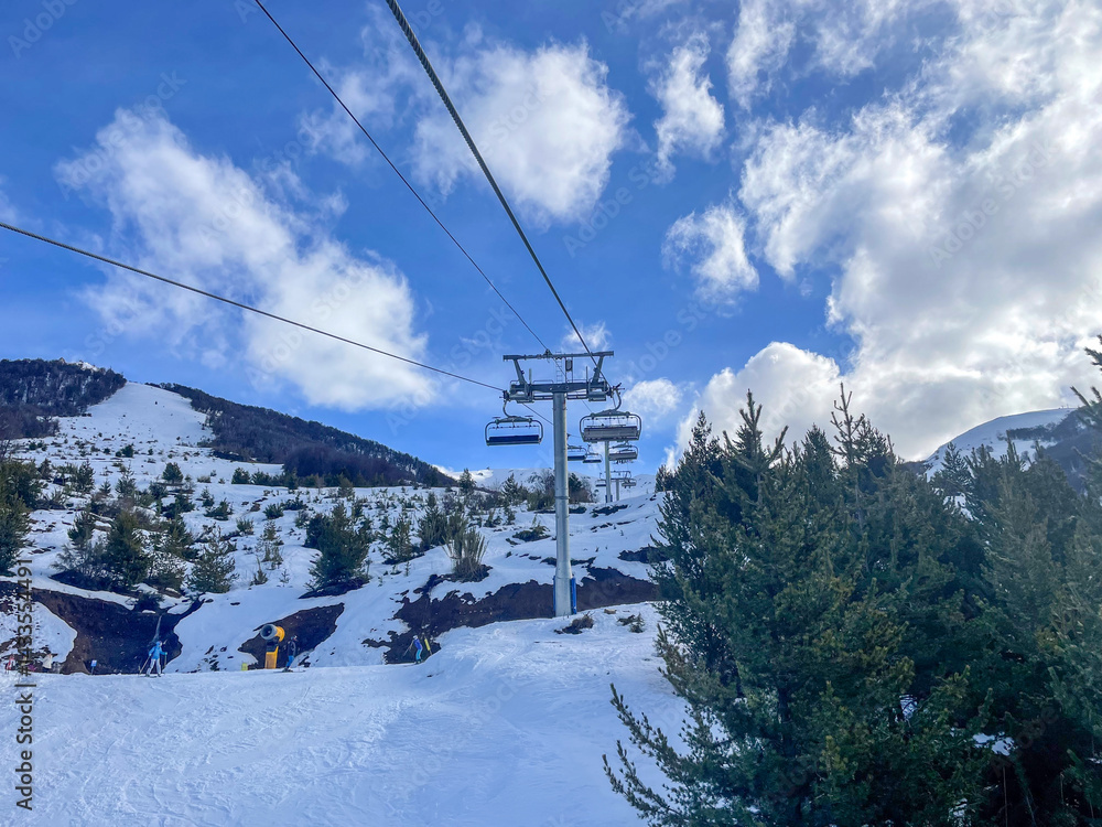 Ski slope at Cerro Catedral, Bariloche, Argentina.