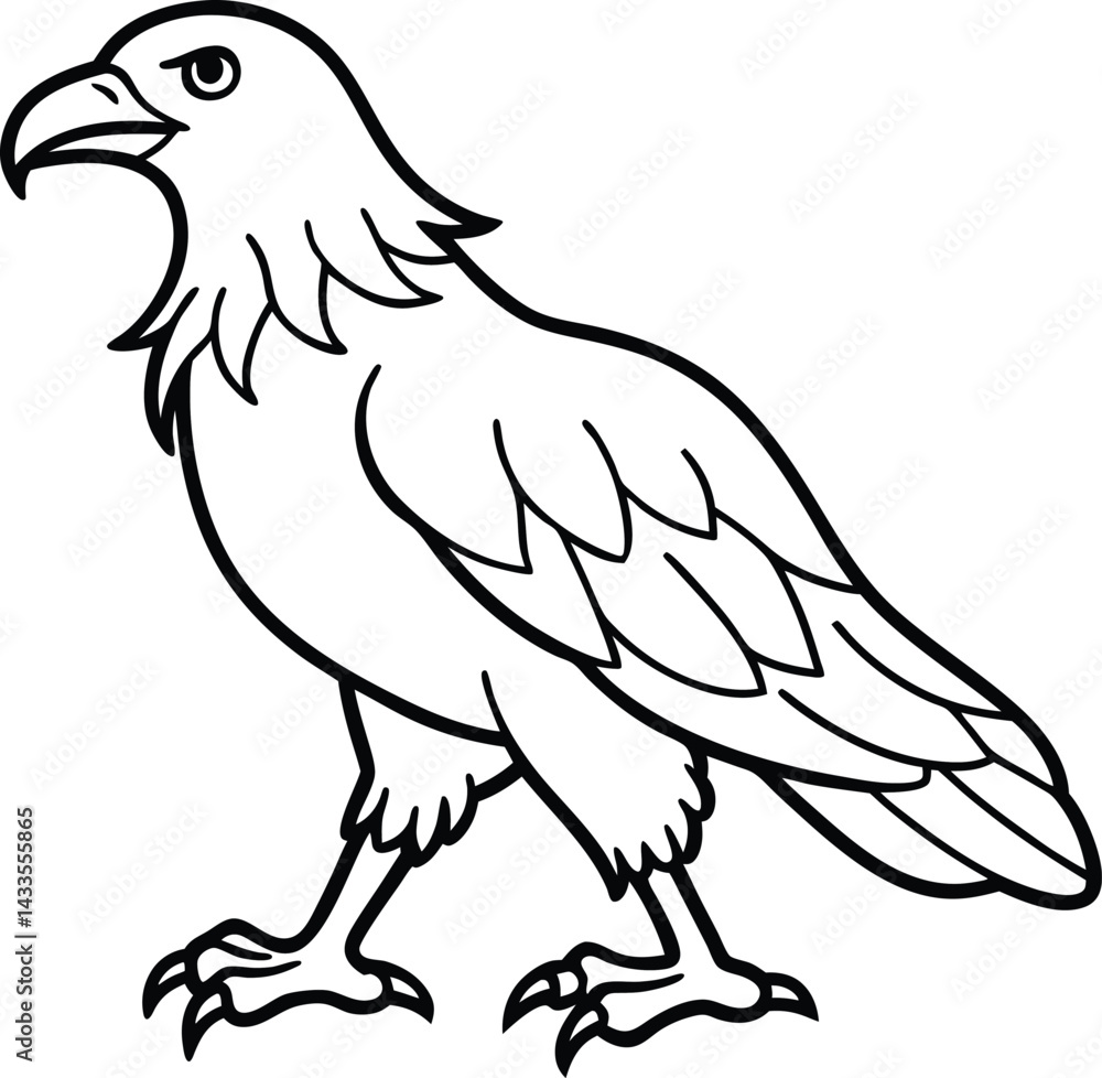 Fototapeta premium eagle bird silhouette vector design