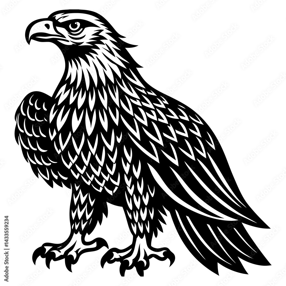 Fototapeta premium eagle bird silhouette image