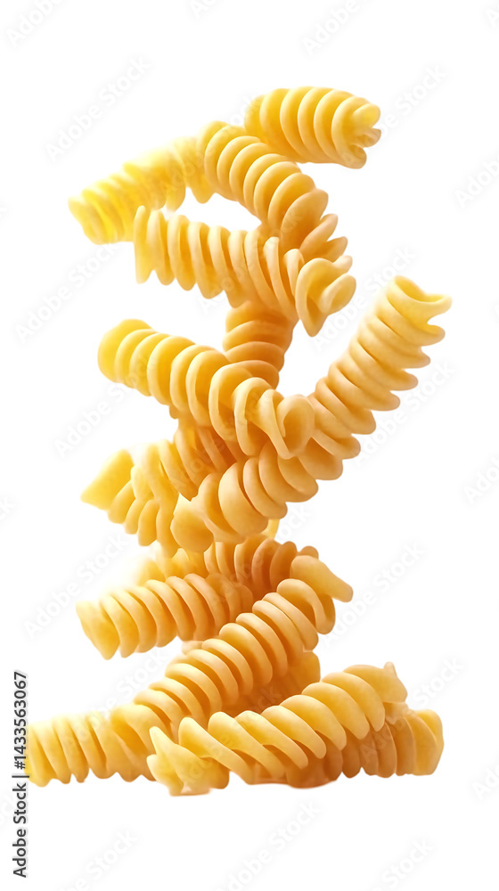 Isolated Photo of Spiral Pasta On Transparent Background Isolated Photo of Spiral Pasta On Transparent Background