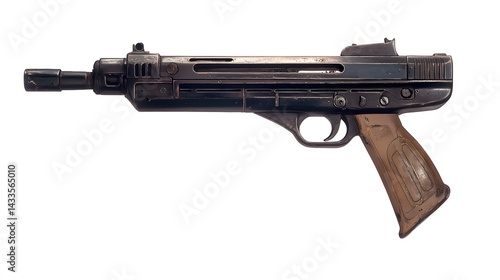 Obraz na płótnie Retro SciFi Pistol with Isolated. w salonie