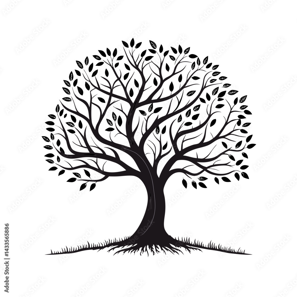 Obraz premium Tree with Heart Shaped Branch Formation