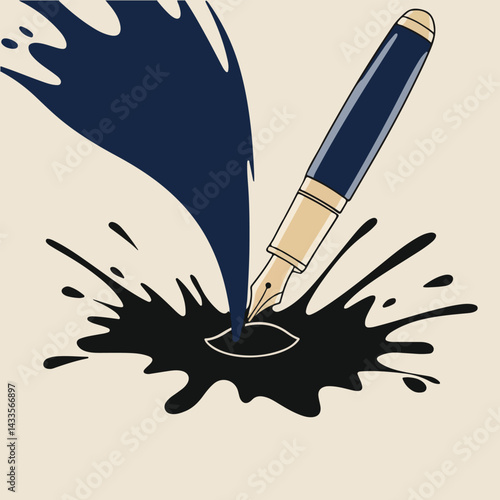 Minimalist Writing and Literary Vector Design Concepts for National Writing Day, Including Inkwells, Typewriters, and Inspirational Quotes, Ideal for T-shirts, Posters, and Stickers