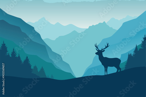 deer in the mountain