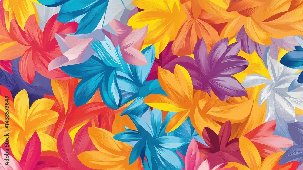 Vibrant, multicolored flower petals, textured, abstract. Vibrant, multicolored flower petals, textured, abstract.