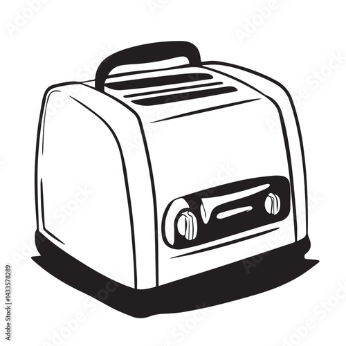 toaster isolated on white