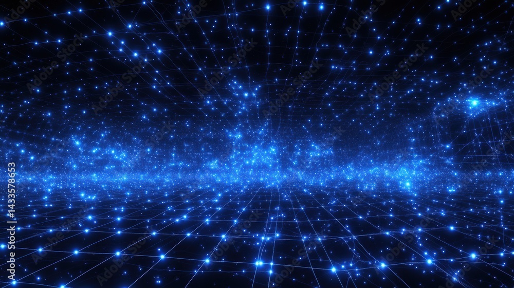 Obraz premium Digital Network Space Exploration