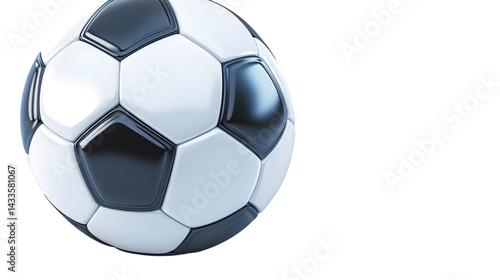 Obraz na płótnie Realistic 3D Soccer Ball Isolated on Transparent Background w salonie