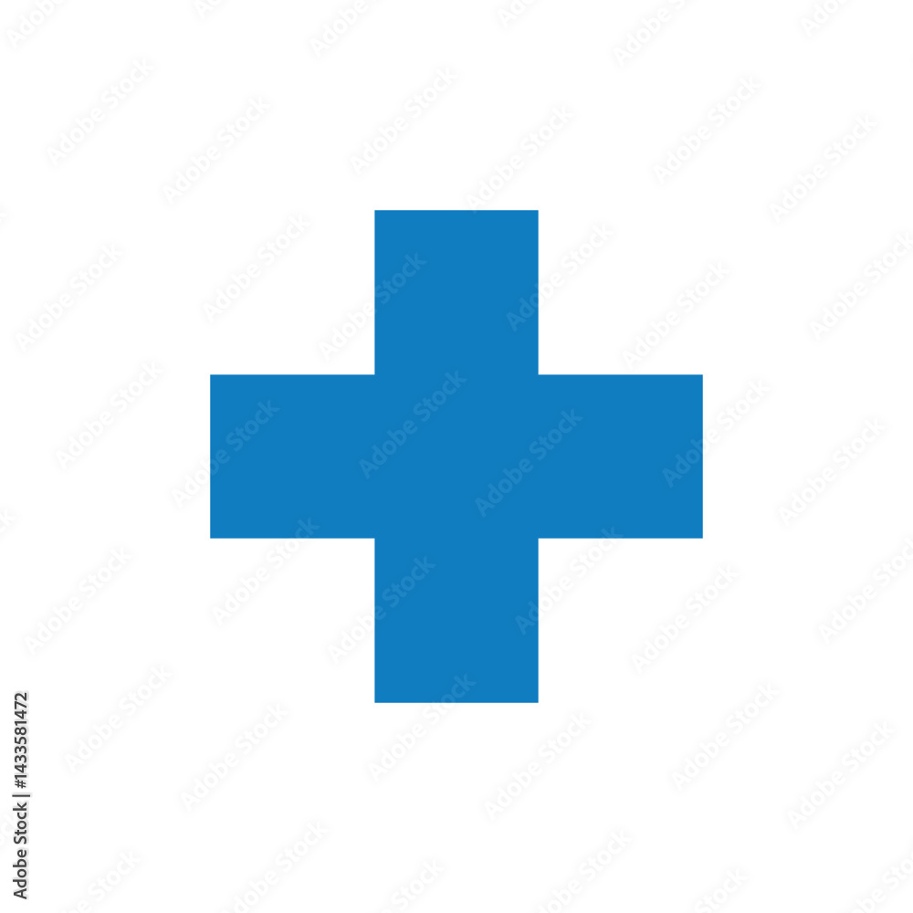 Simple medical blue cross icon vector design. Medical green cross vector. Green plus flat. Blue medical cross icon. Medical symbol icon Simple medical blue cross icon vector design. Medical green cross vector. Green plus flat. Blue medical cross icon. Medical symbol icon