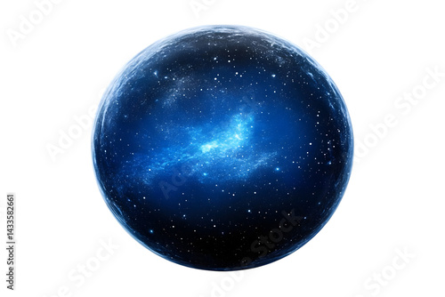 Obraz na płótnie Realistic Illustration of Galaxy Nebula Sphere Isolated on Transparent Background w salonie