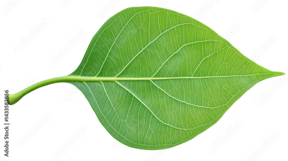 Realistic Isolated Leaf Illustration On Transparent Background Detail View