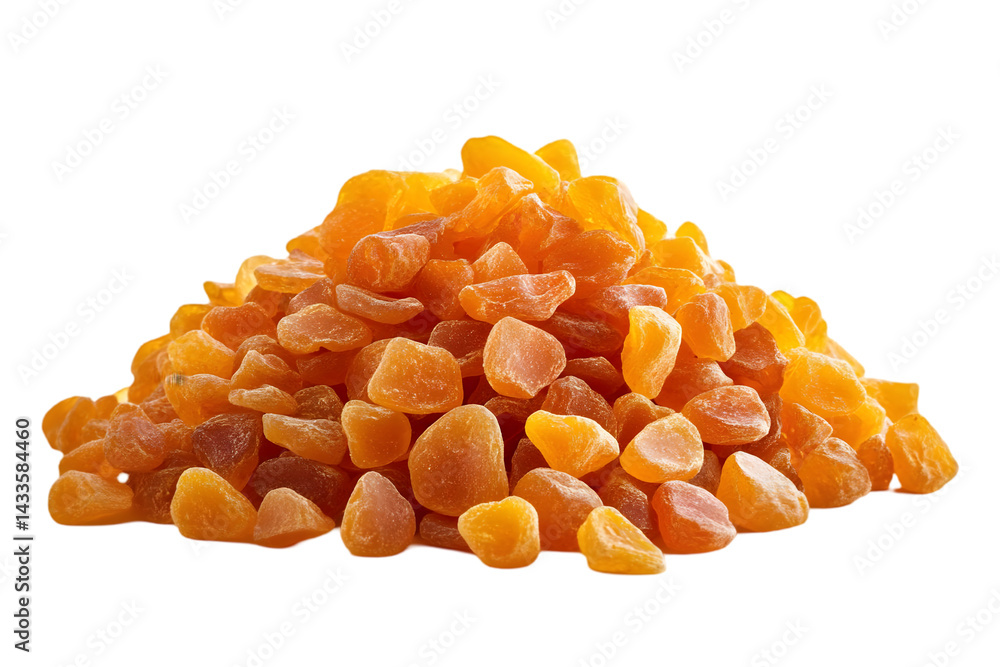 Realistic Photo Of Candied Ginger Pile Isolated on Transparent Background
