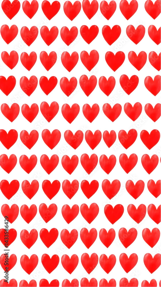 Red Watercolor Hearts Isolated On Transparent Black Background Illustration