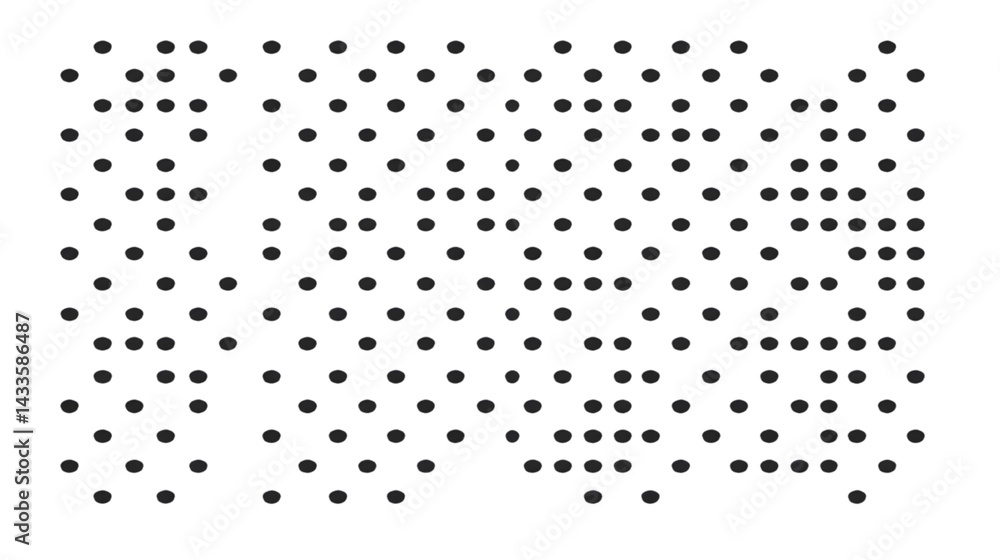 Seamless Black Geometric Pattern on Transparent Background Illustration